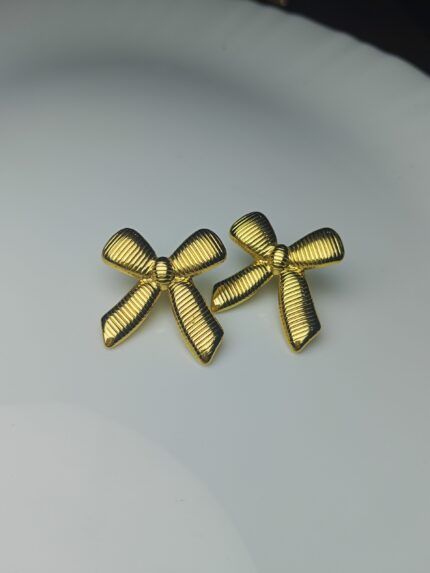 Chunky Textured Gold ‘X’ Stud Earrings | Modern Criss-Cross Statement Jewelry